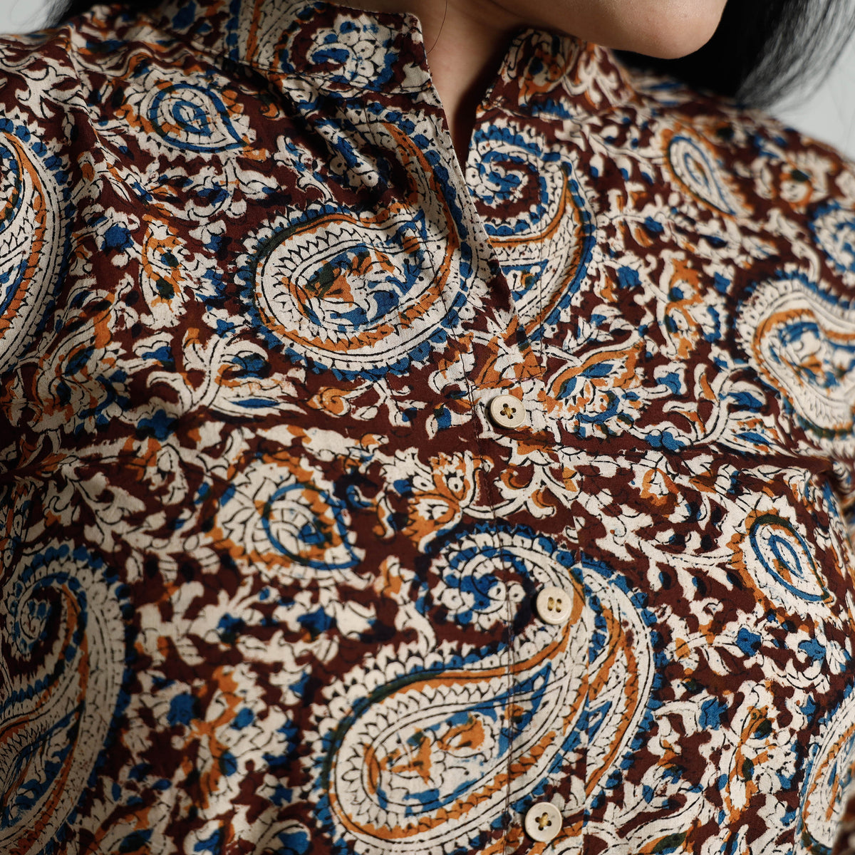 Kalamkari Hand Block Printed Cotton Long Kurti