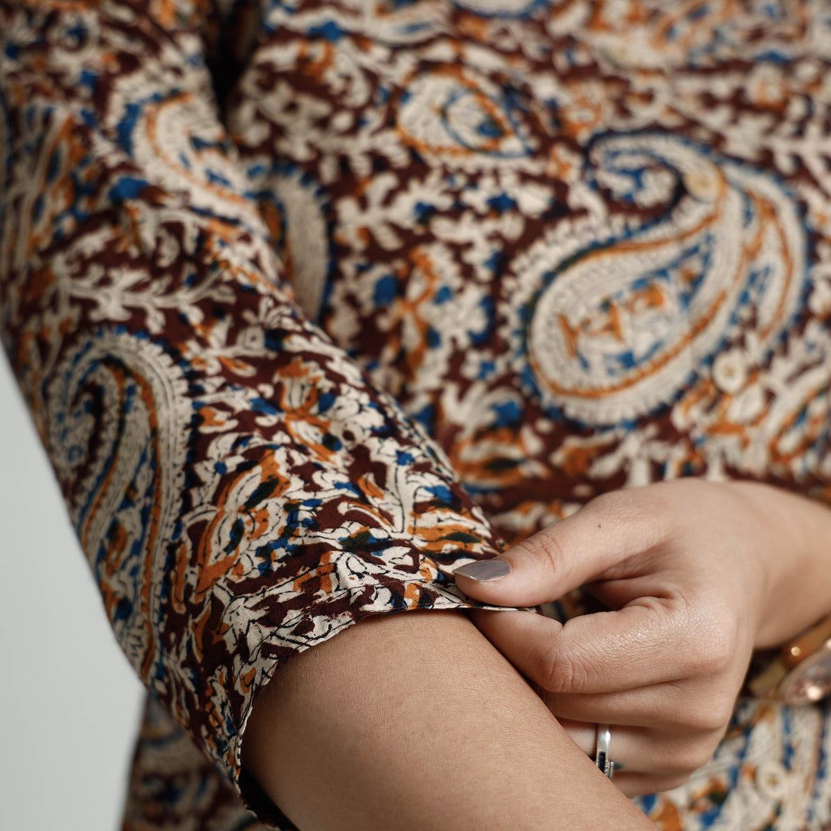 Kalamkari Hand Block Printed Cotton Long Kurti