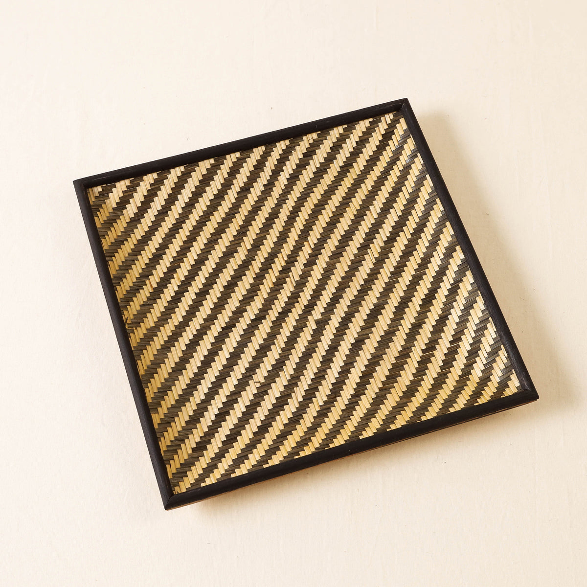 Kadam Haat Handmade Bamboo Cereal Tray - Medium (Black)