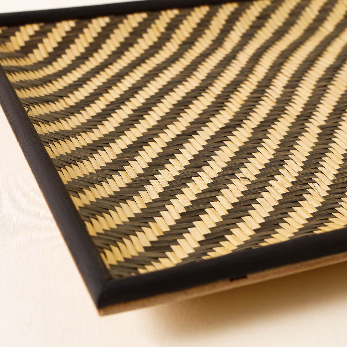 Kadam Haat Handmade Bamboo Cereal Tray - Medium (Black)