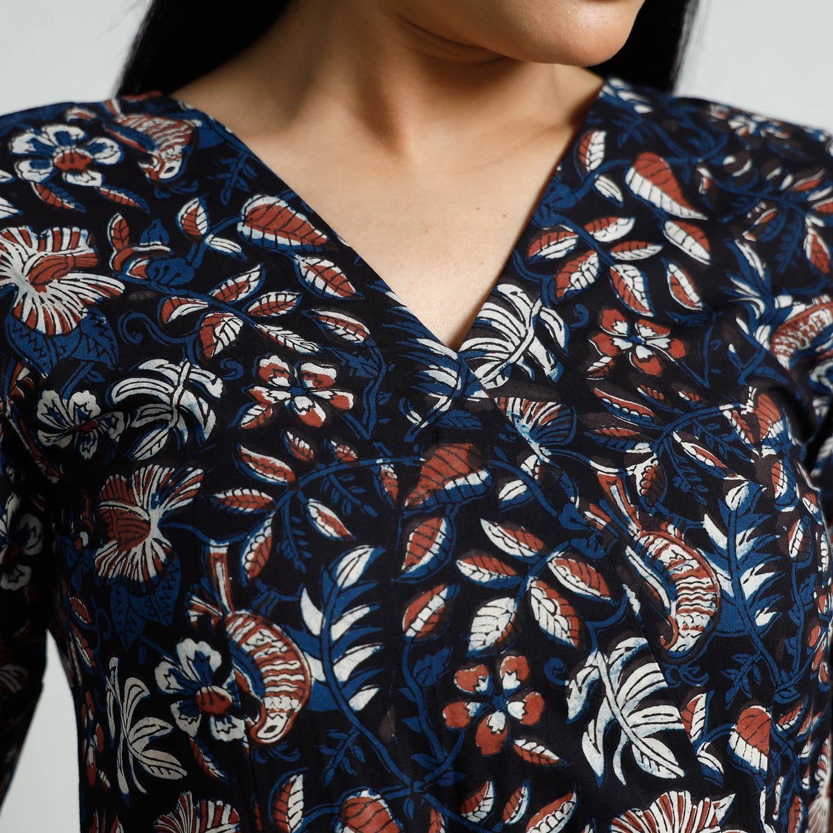 Bagru Block Printed Cotton Flared Dress