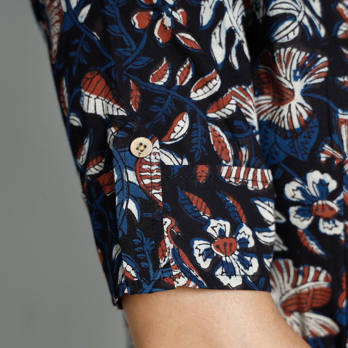 Bagru Block Printed Cotton Flared Dress