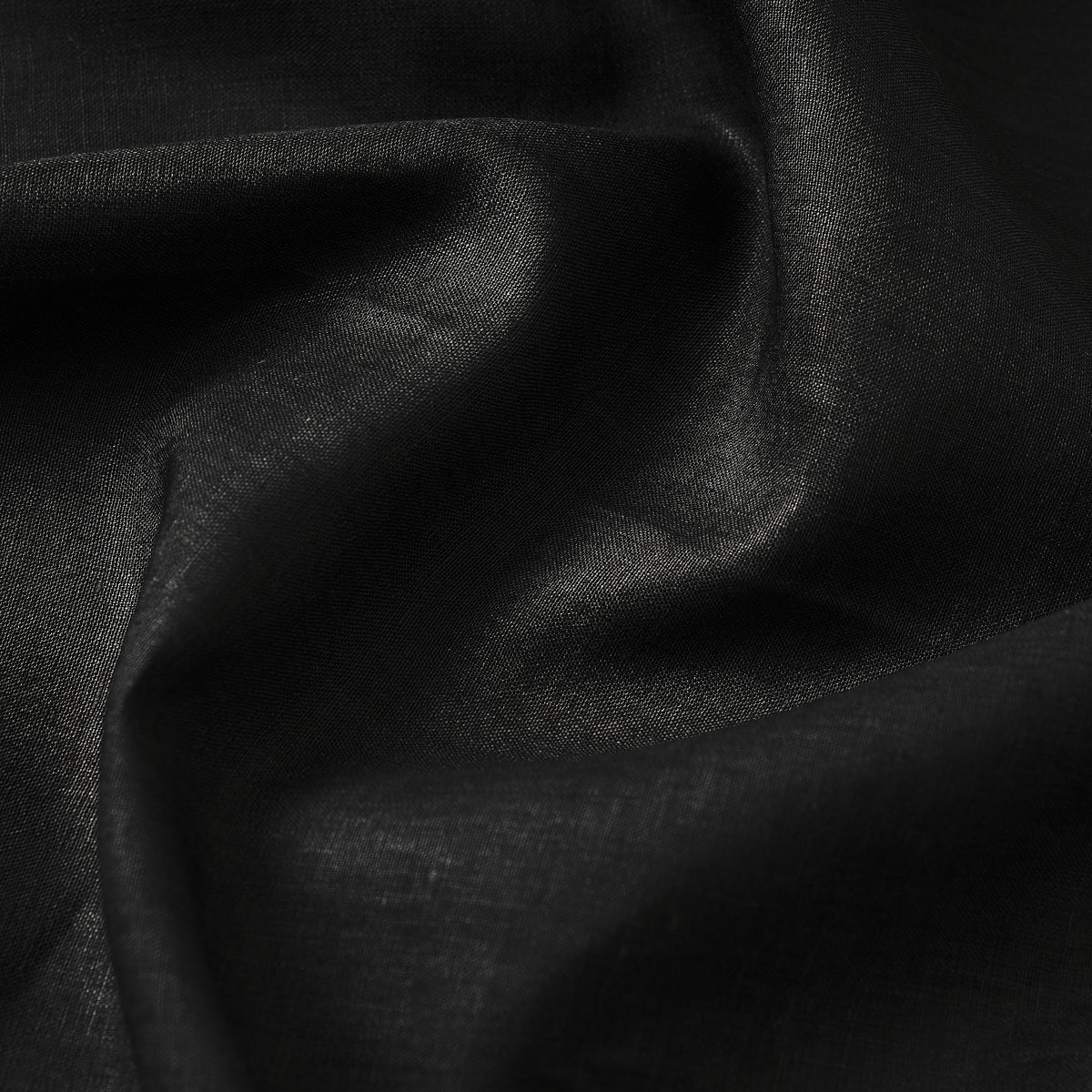 Black Bhagalpuri Handloom Pure Linen Fabric