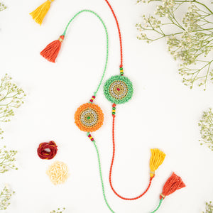 Handmade Recyclable Crochet Rakhi Seher (Set of 2)