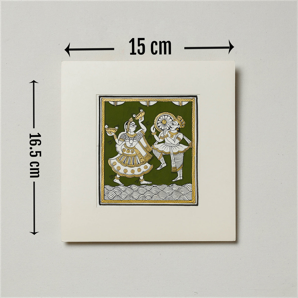 Traditional Phad Painting by Kalyan Joshi (6 x 6 in)