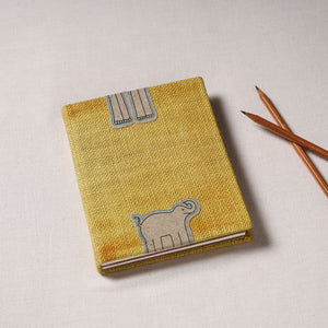 Handmade Jute Cover Ele Poo Paper Journal/Notebook (7 x 5.5 in)