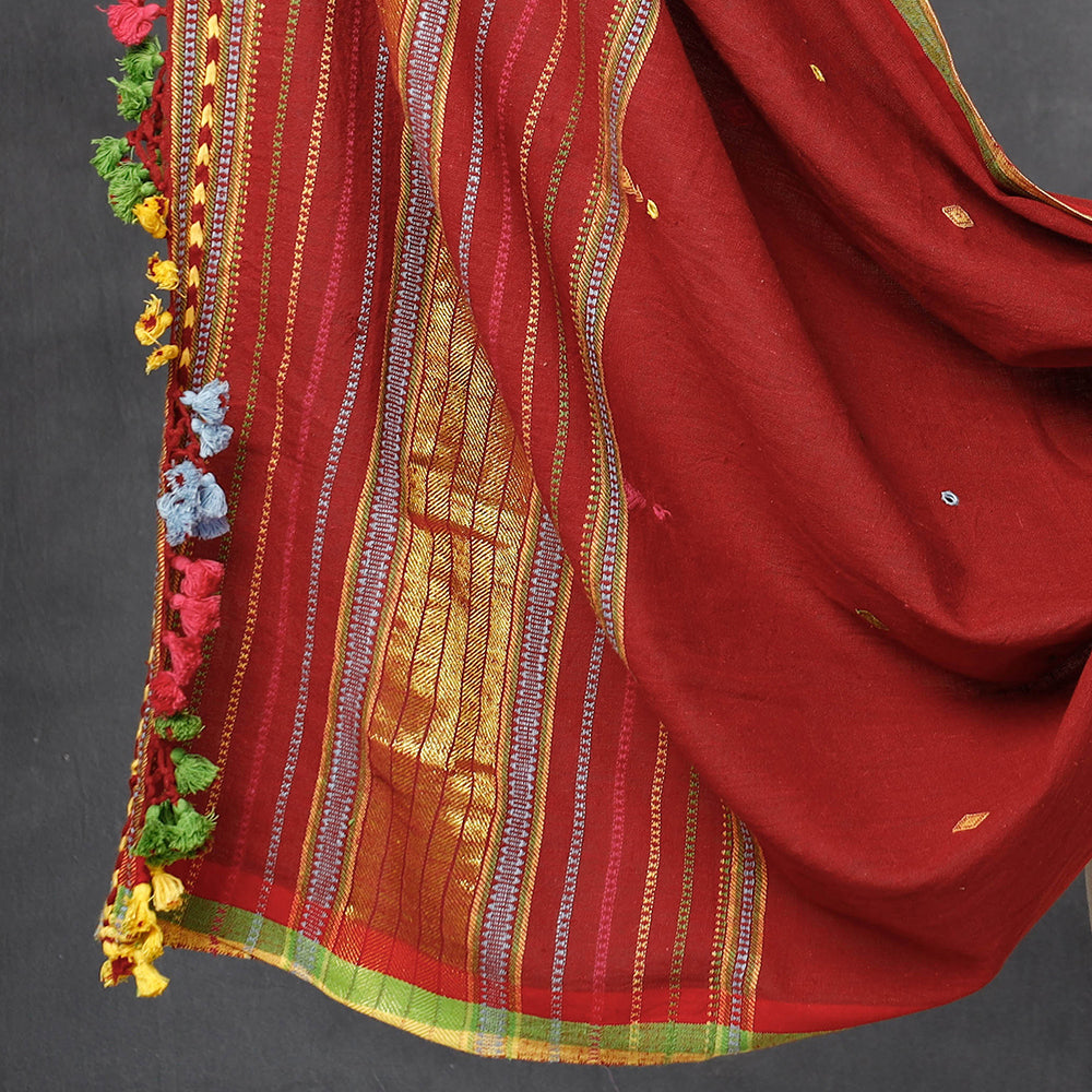 3pc Bhujodi Weaving Handwoven Kala Cotton Suit Material Set
