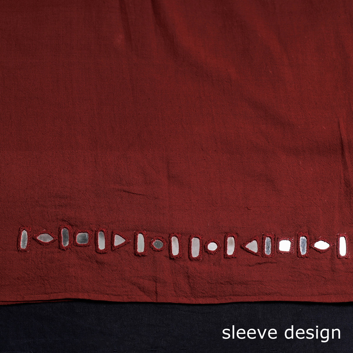 Kutch Bhujodi Weaving Handloom Organic Kala Cotton Kurti Material - 2.45 Meter