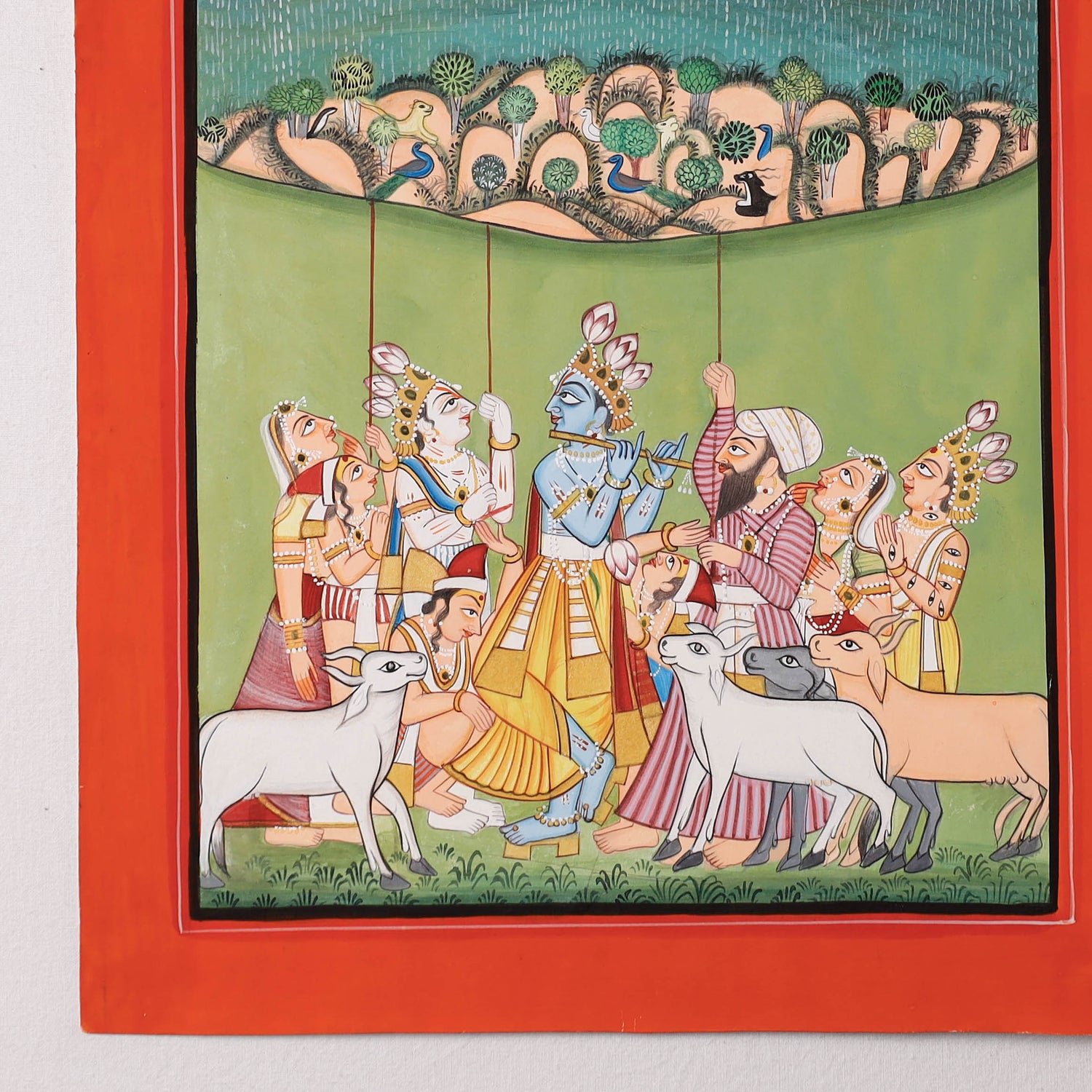 Traditional Basohli Painting by Vishwasthali (13 x 11 in)