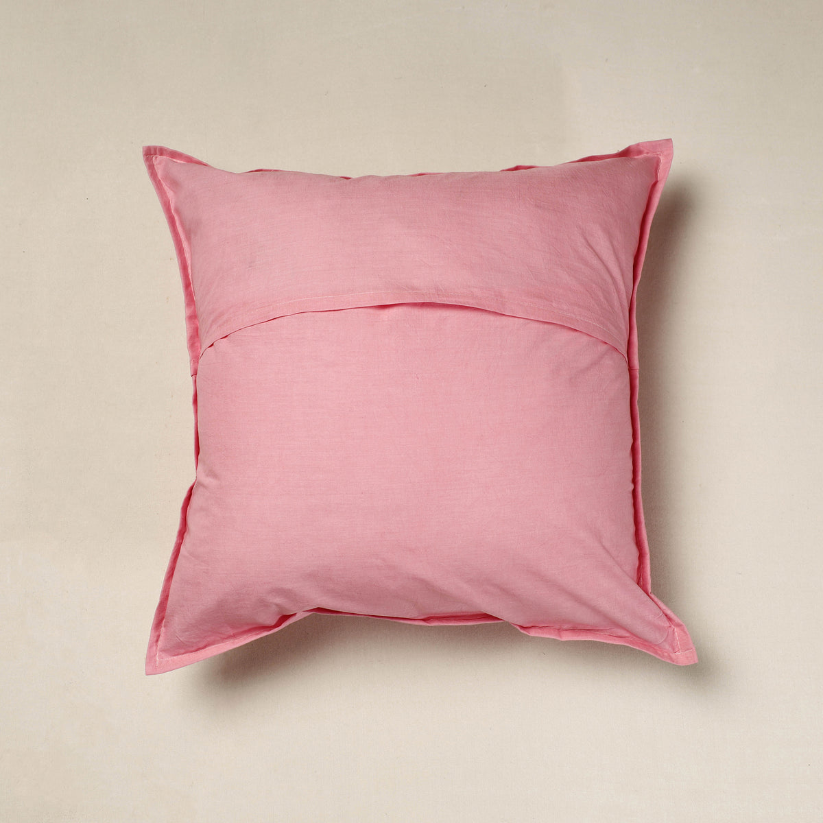 Applique Cut Work Cotton Cushion Cover (16 x 16 in)