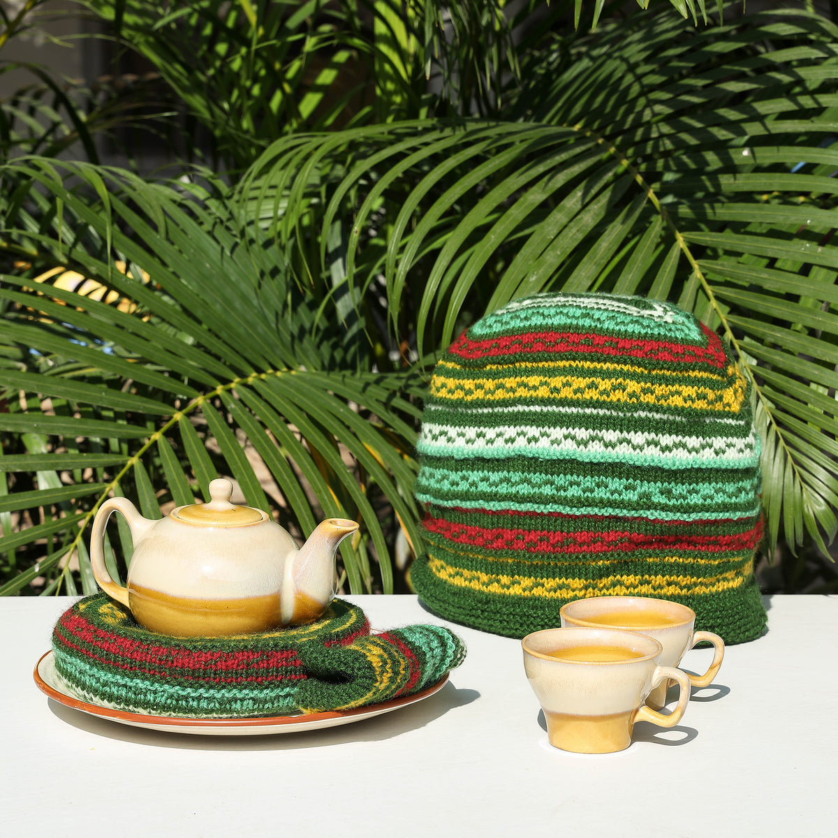 Kumaun Hand-knitted Woolen Tea Cozy Set