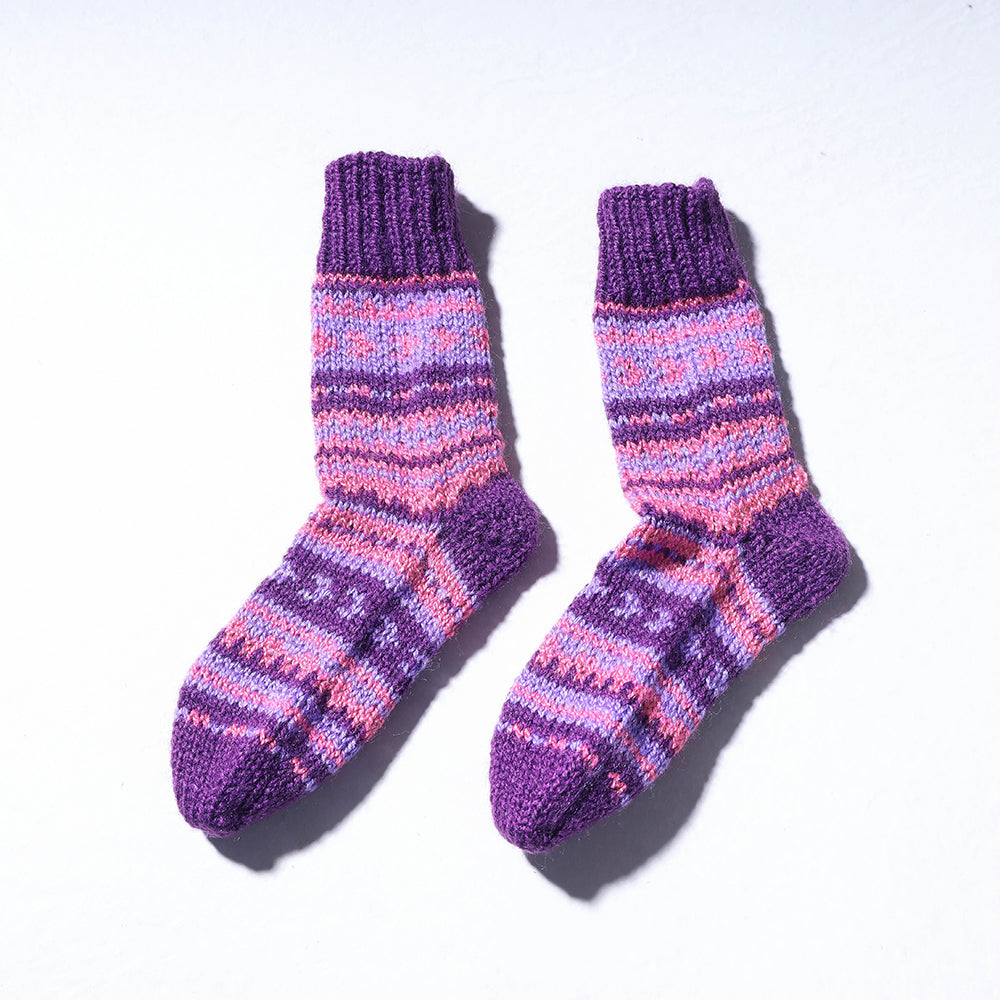 Kumaun Hand-knitted Woolen Socks - Kids