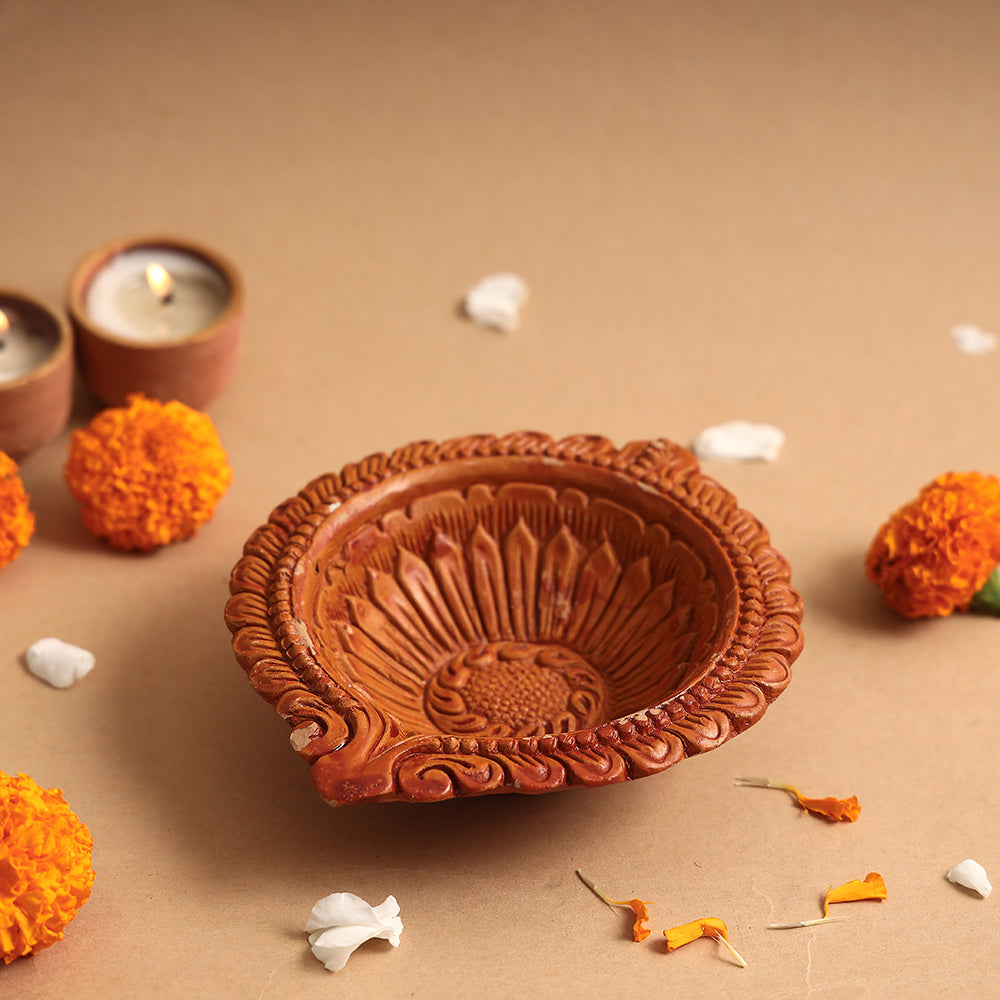 Festive Decor Terracotta Big Diya (6 x 5 in)