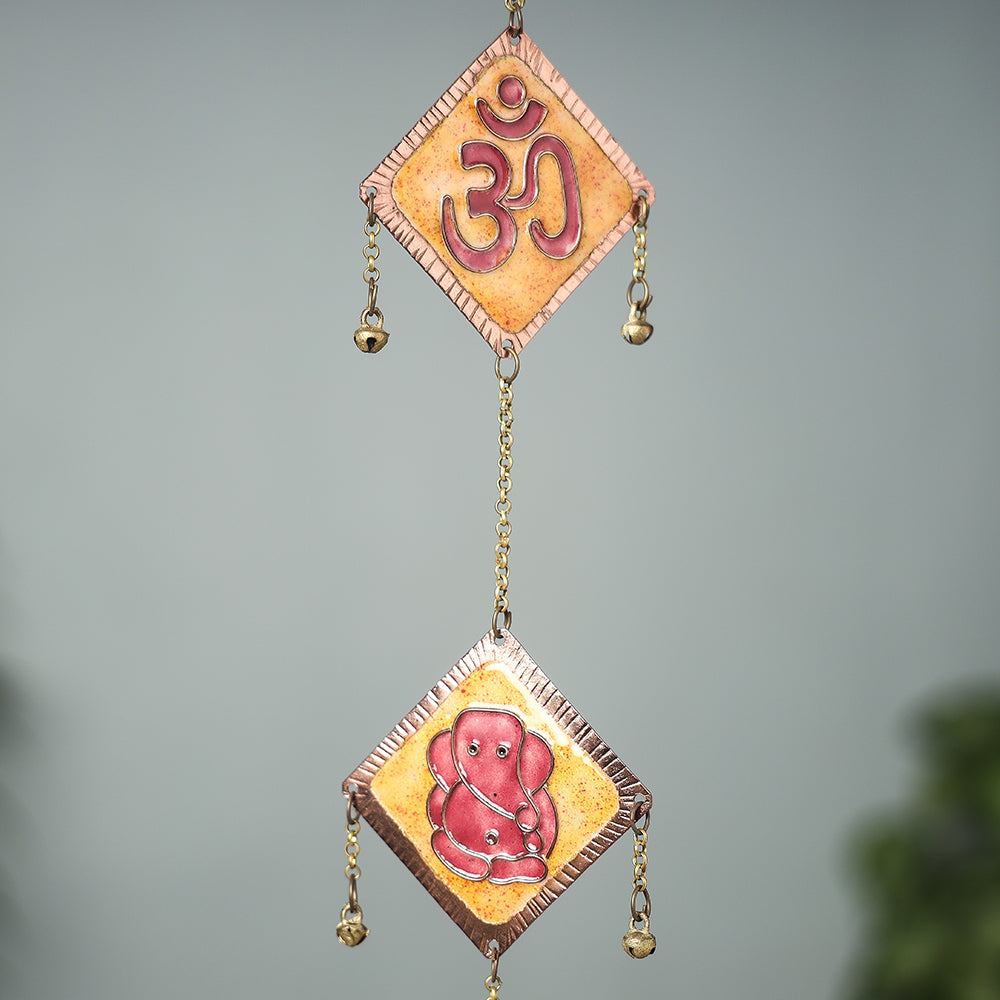 Copper Hand-Hammered Enamel Work Hanging