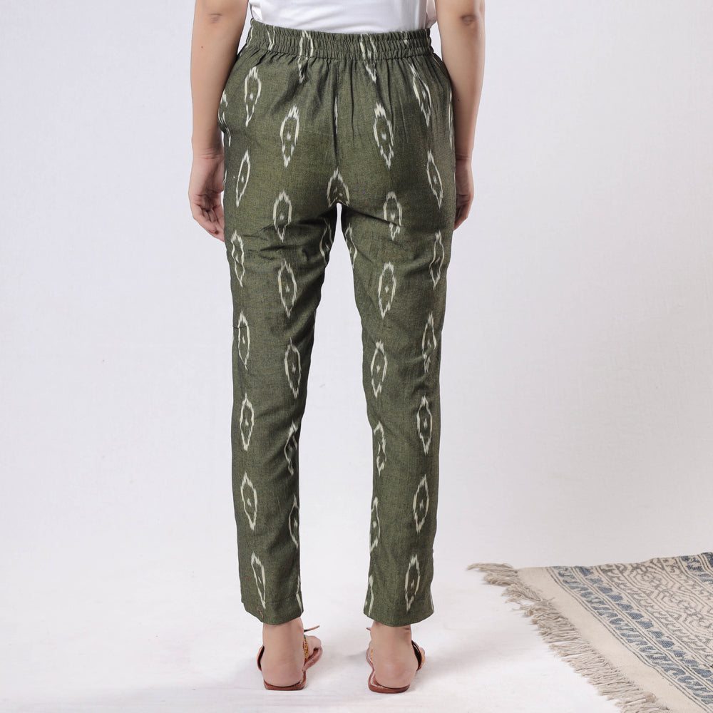 iTokri Casuals - Pochampally Ikat Cotton Tapered Casual Pant for Women