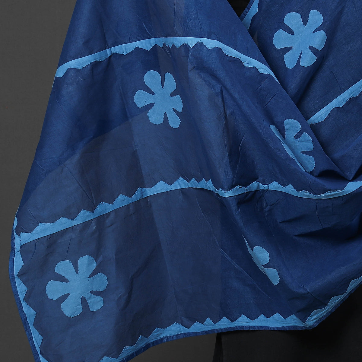 Barmer Applique Cutwork Cotton Dupatta