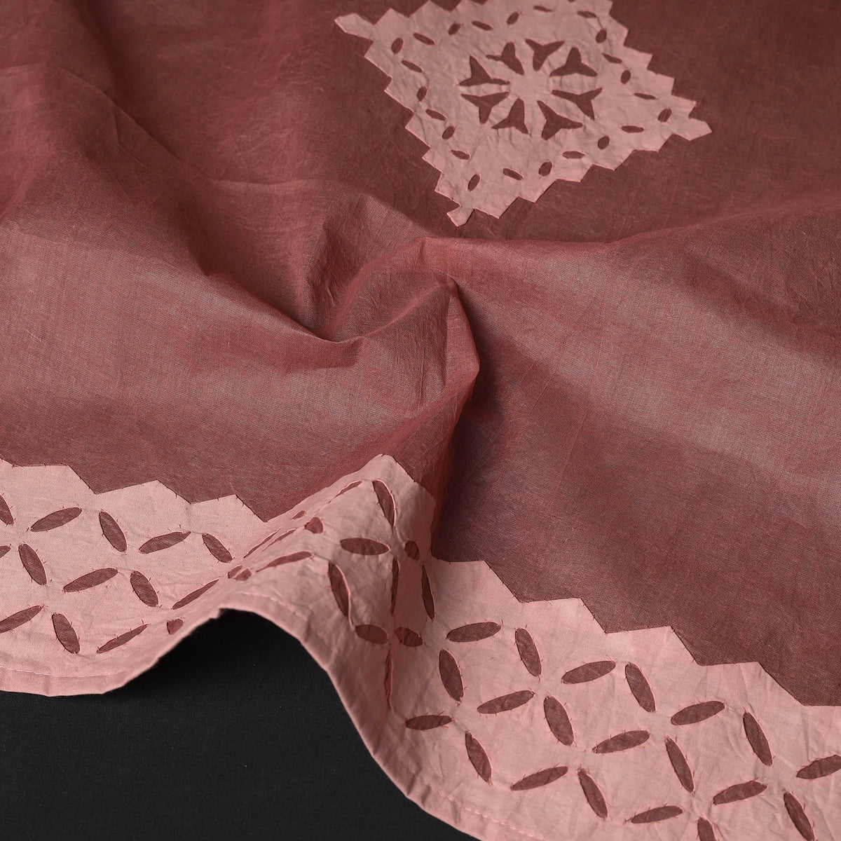 Barmer Applique Cutwork Cotton Dupatta