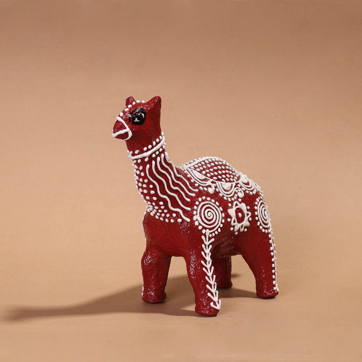 Mandana Art Handpainted Paper Mache Camel (11 x 3 in)