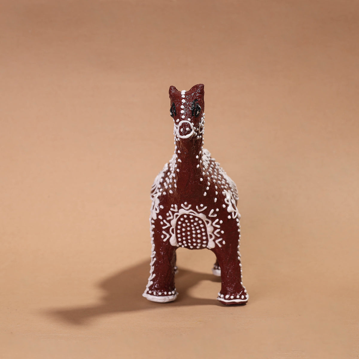 Mandana Art Handpainted Paper Mache Camel (11 x 3 in)