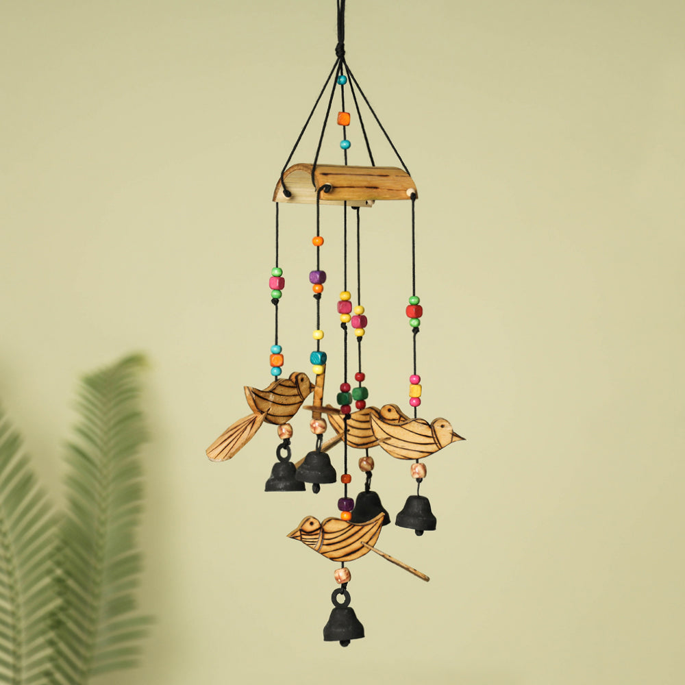 Bird - Hand Carved Khamhar Wood Jhoomar / Hanging