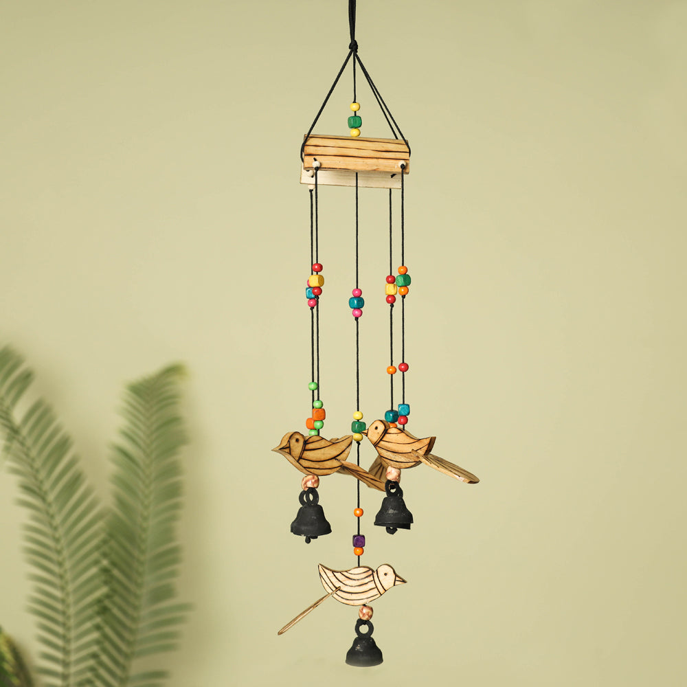 Bird - Hand Carved Khamhar Wood Jhoomar / Hanging