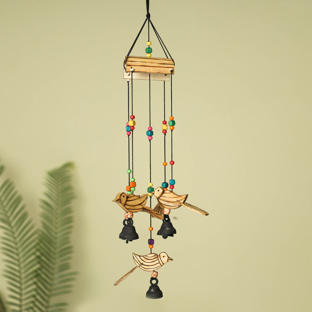 Bird - Hand Carved Khamhar Wood Jhoomar / Hanging