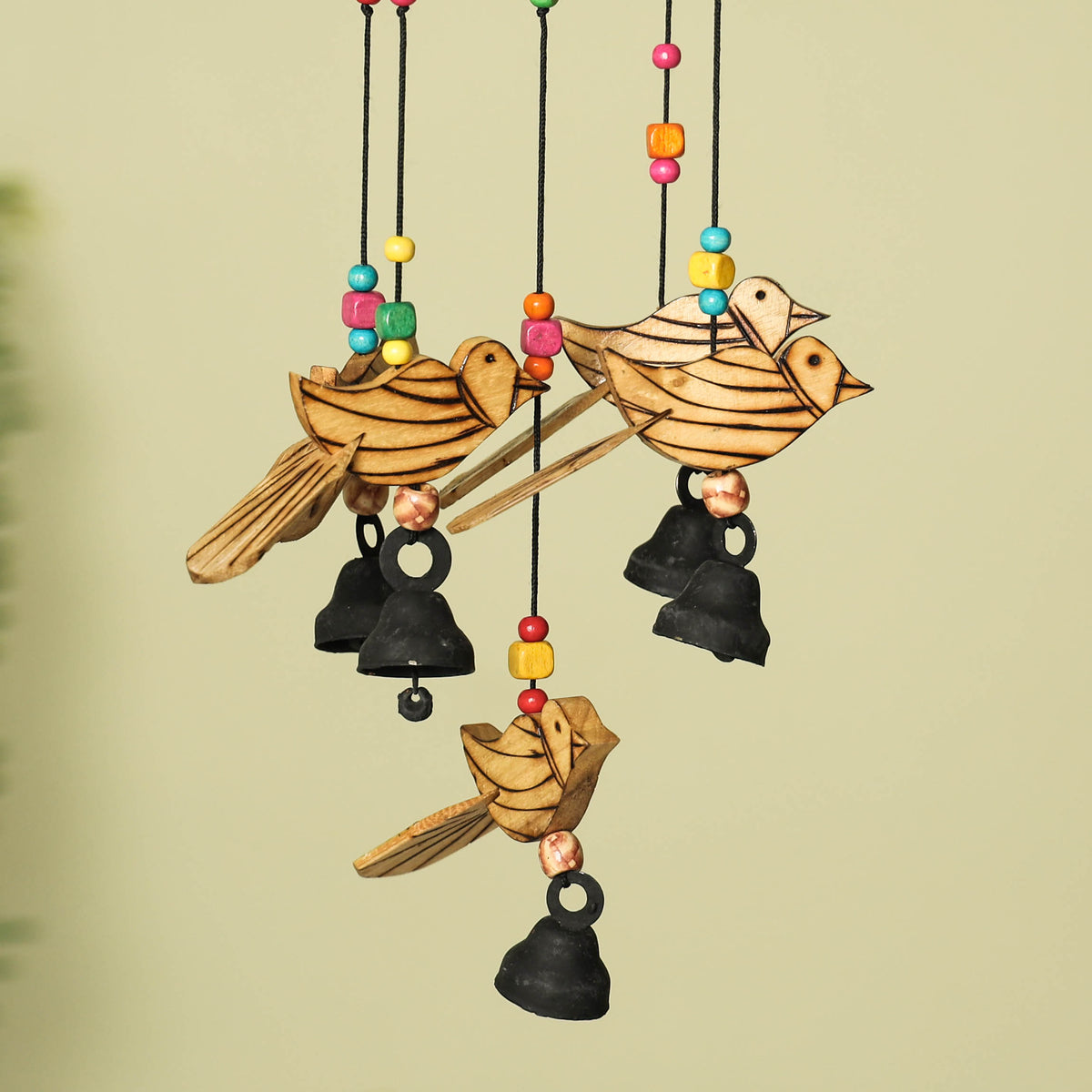 Bird - Hand Carved Khamhar Wood Jhoomar / Hanging
