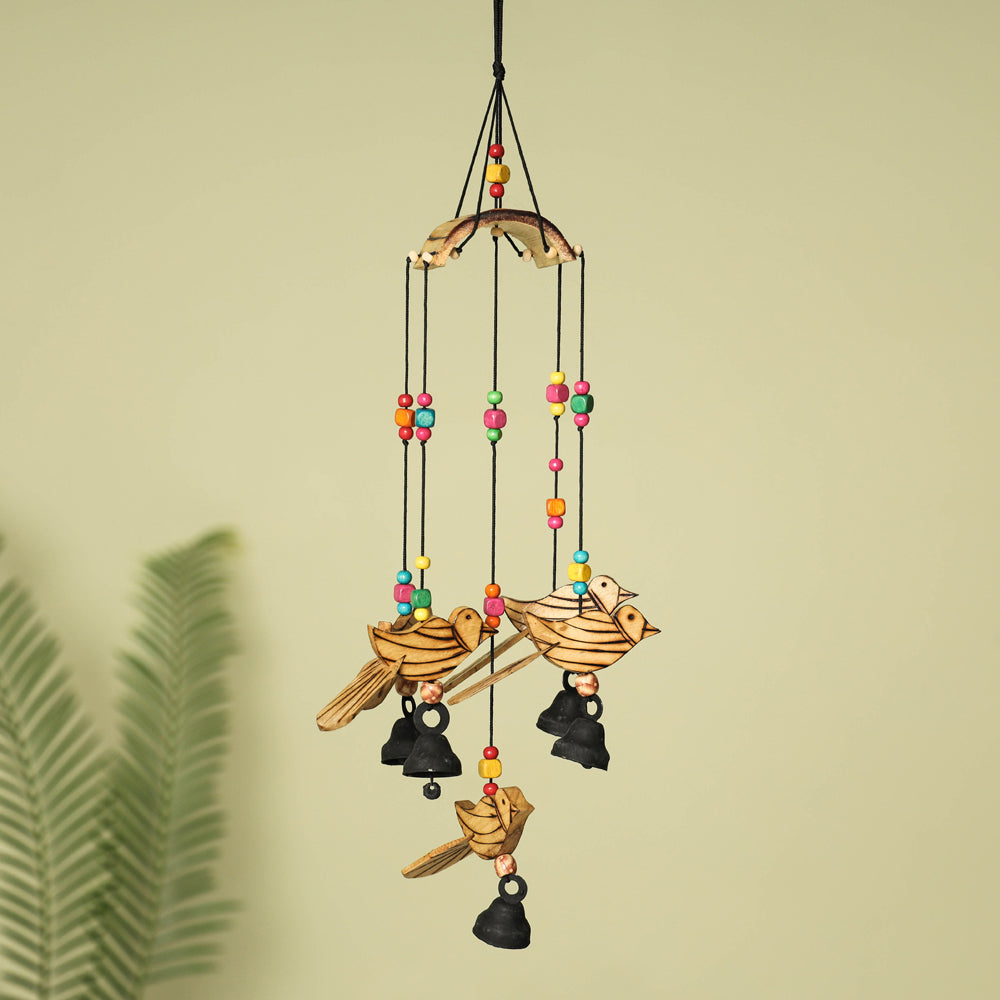Bird - Hand Carved Khamhar Wood Jhoomar / Hanging