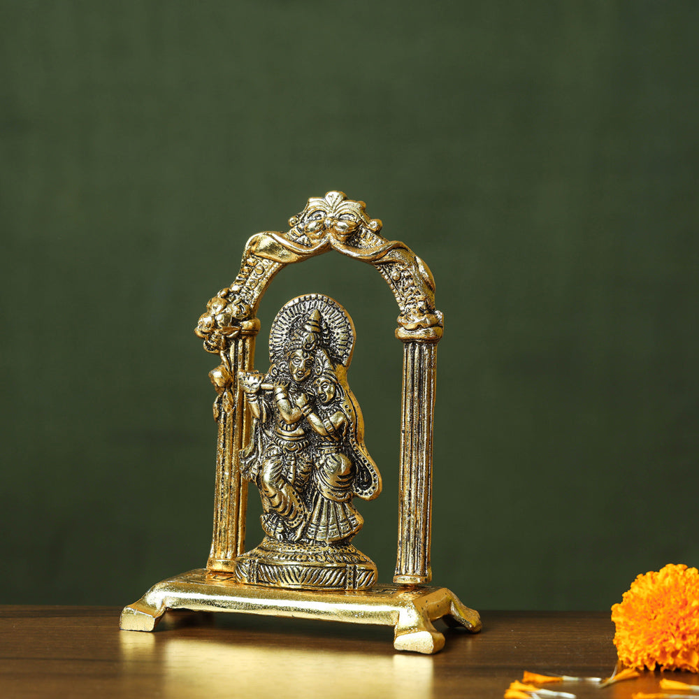 Radha Krishna - Metal God Idol