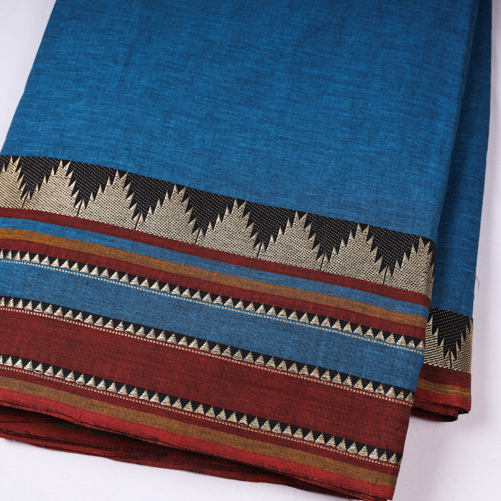 South Pre Washed Dharwad Cotton Thread Border Fabric