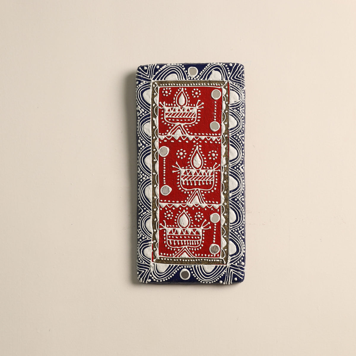 Mandana Art Handpainted Paper Mache Wall Frame (12 x 6 in)