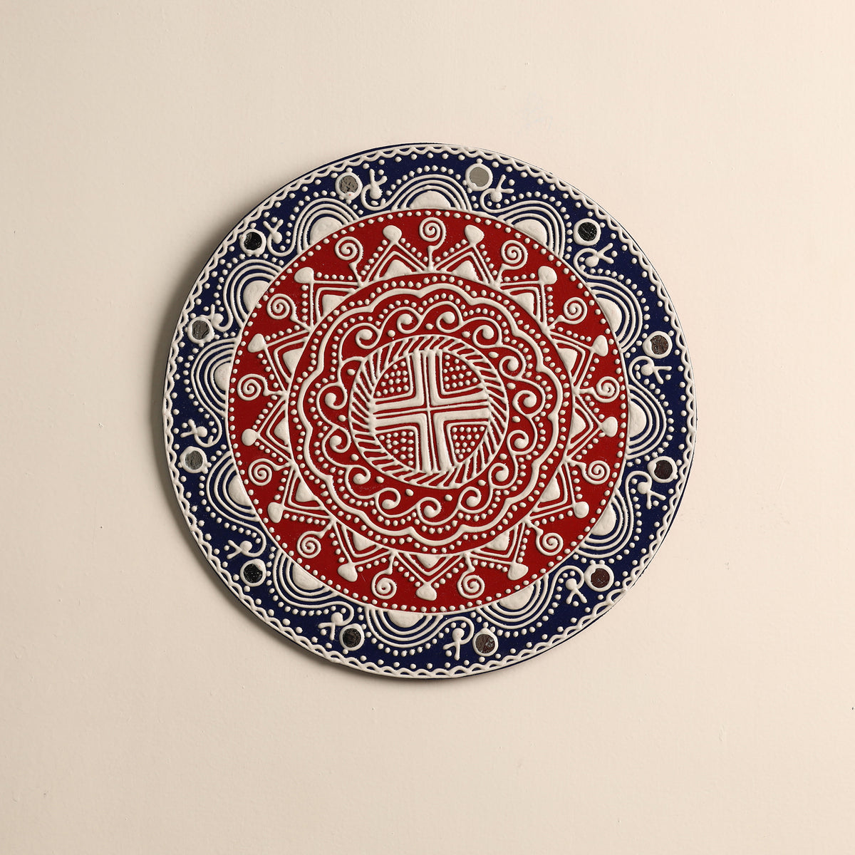 Mandana Art Handpainted Paper Mache Wall Frame (12 x 12 in)