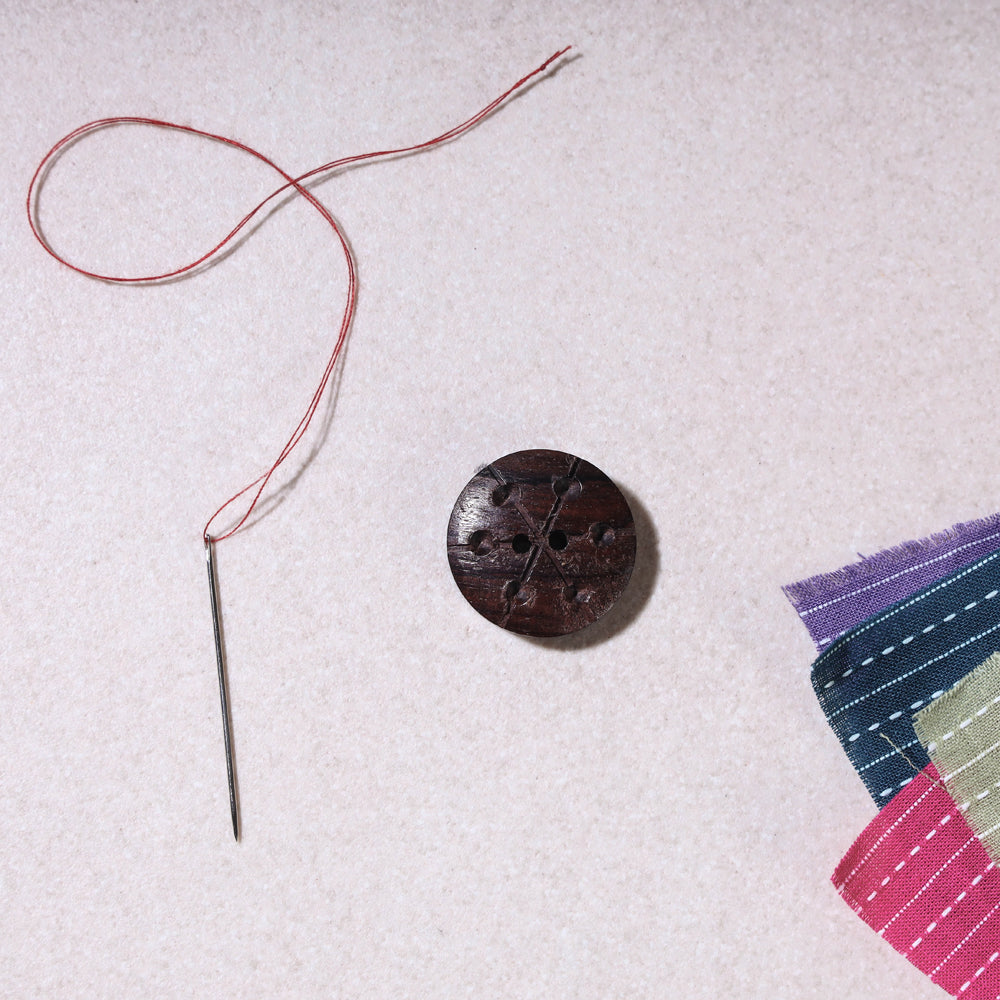 2cm Sambhal Handmade Mango Wood Clothing Button (Single Piece)