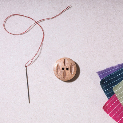 2cm Sambhal Handmade Mango Wood Clothing Button (Single Piece)