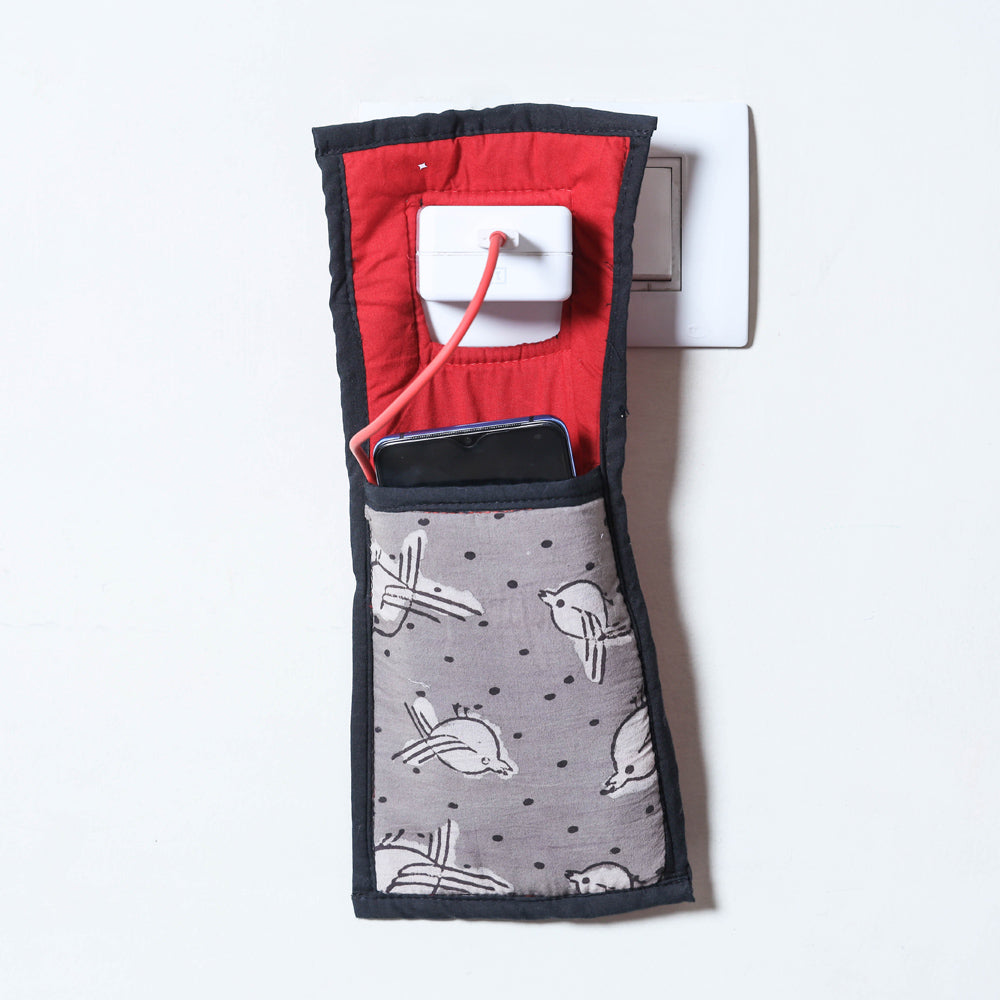 Handmade Cotton Fabric Mobile Charging Holder