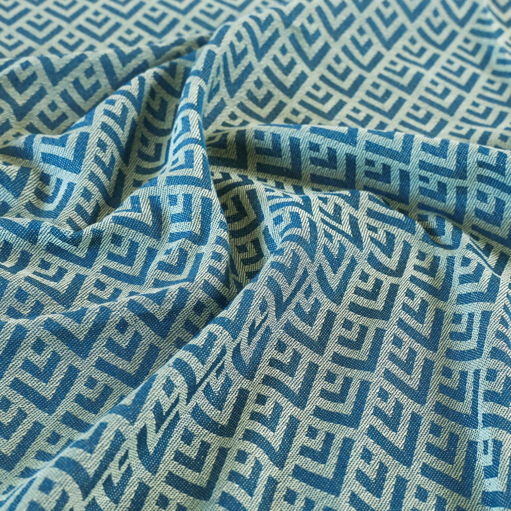 Pure Cotton Handloom Double Bedcover from Bijnor by Nizam (106 x 95 in)