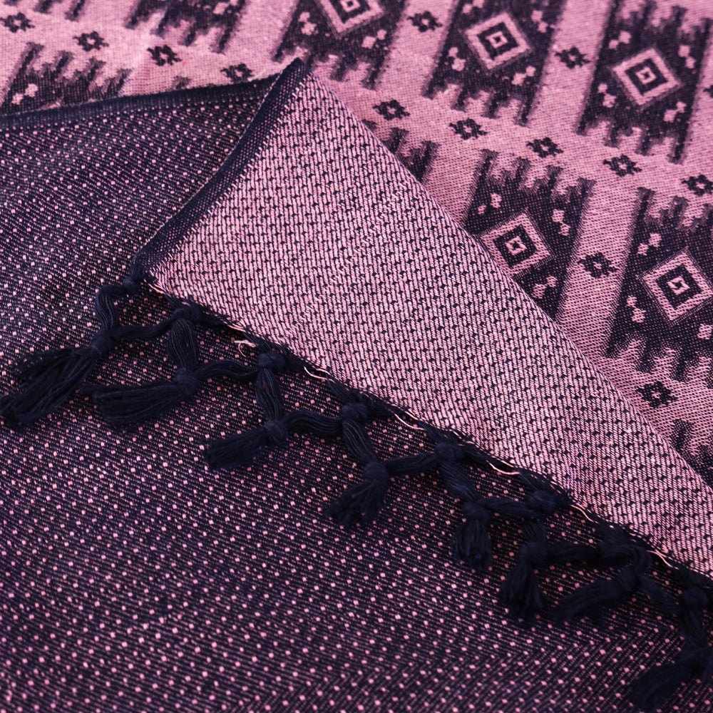 Pure Cotton Handloom Double Bedcover from Bijnor by Nizam (106 x 95 in)