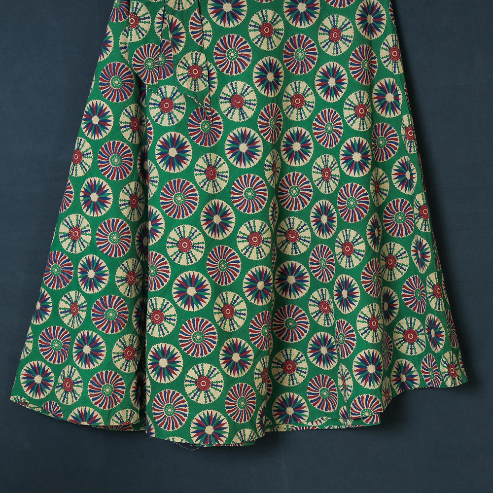 Kalamkari Block Print Cotton Wrap Around Skirt