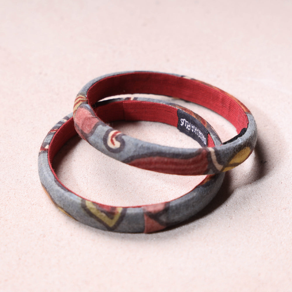 Handpainted Kalamkari Natural Dyed Bangle (Set of 2)