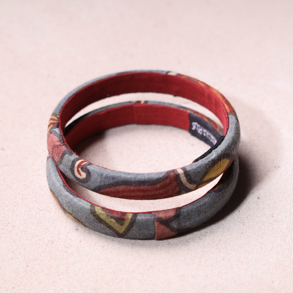 Handpainted Kalamkari Natural Dyed Bangle (Set of 2)