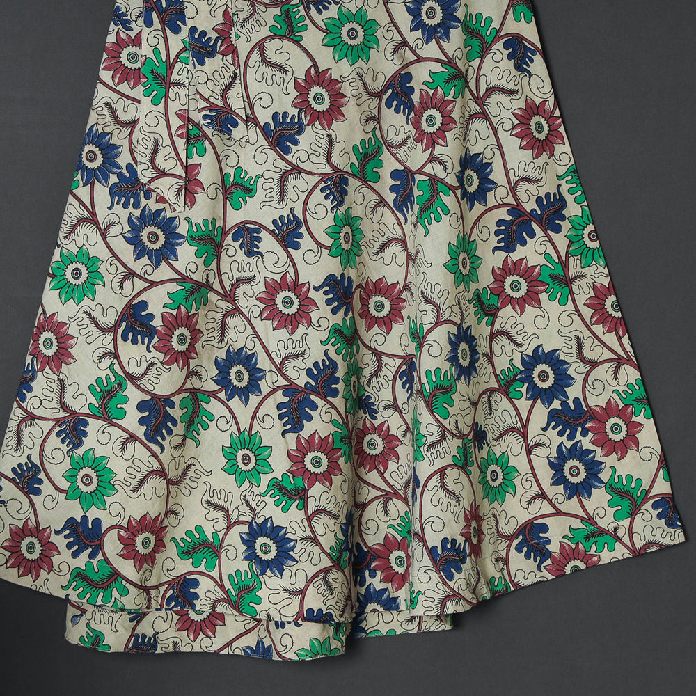 Kalamkari Block Print Cotton Wrap Around Skirt
