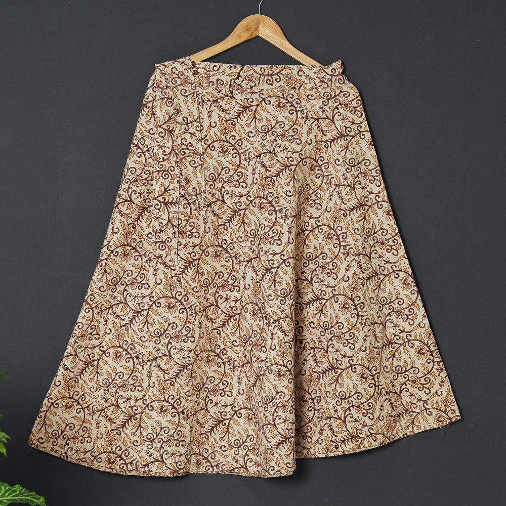 Kalamkari Block Printed Cotton Wrap Around Skirt