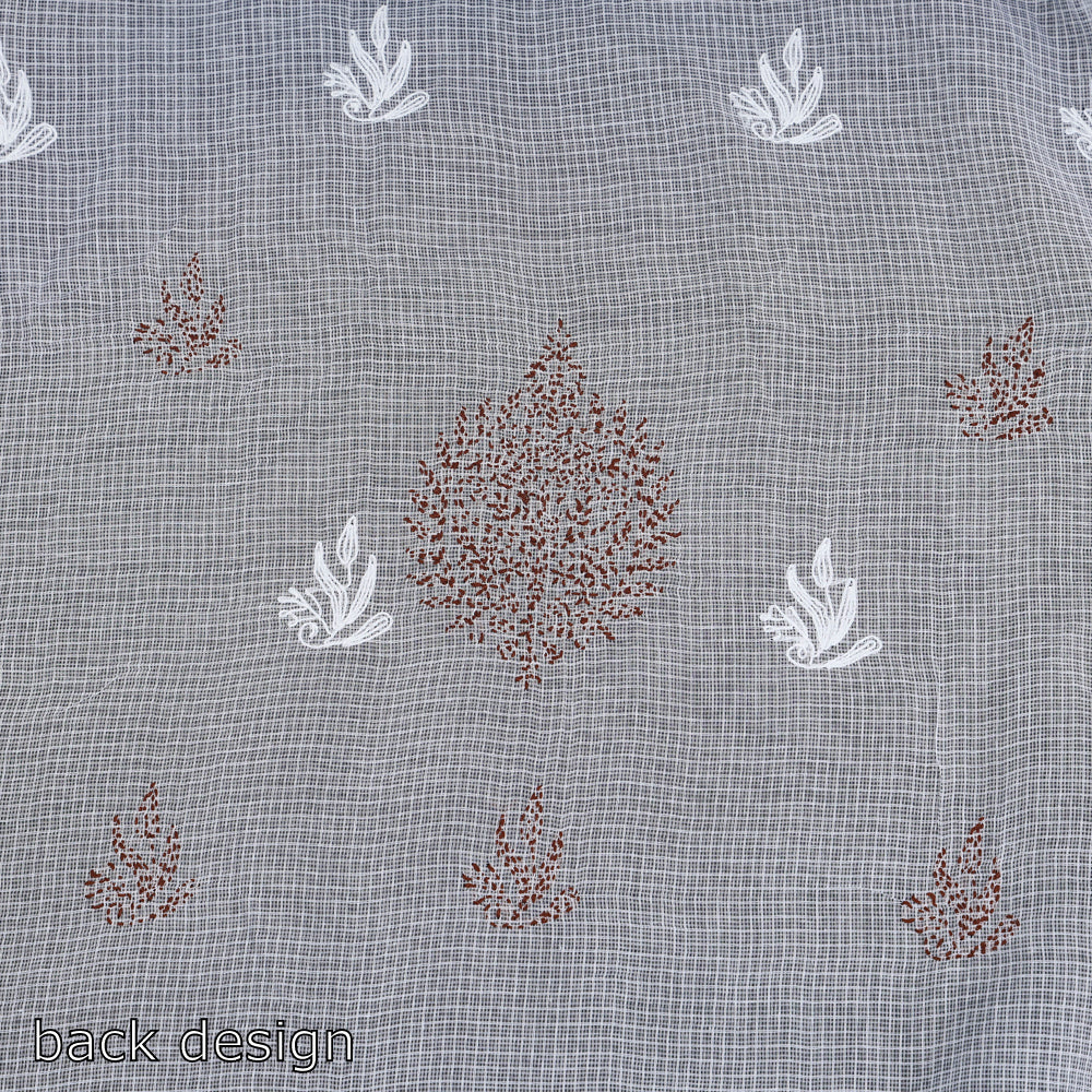 Chikankari Tepchi Hand Embroidered Kota Doria Cotton Kurta Material