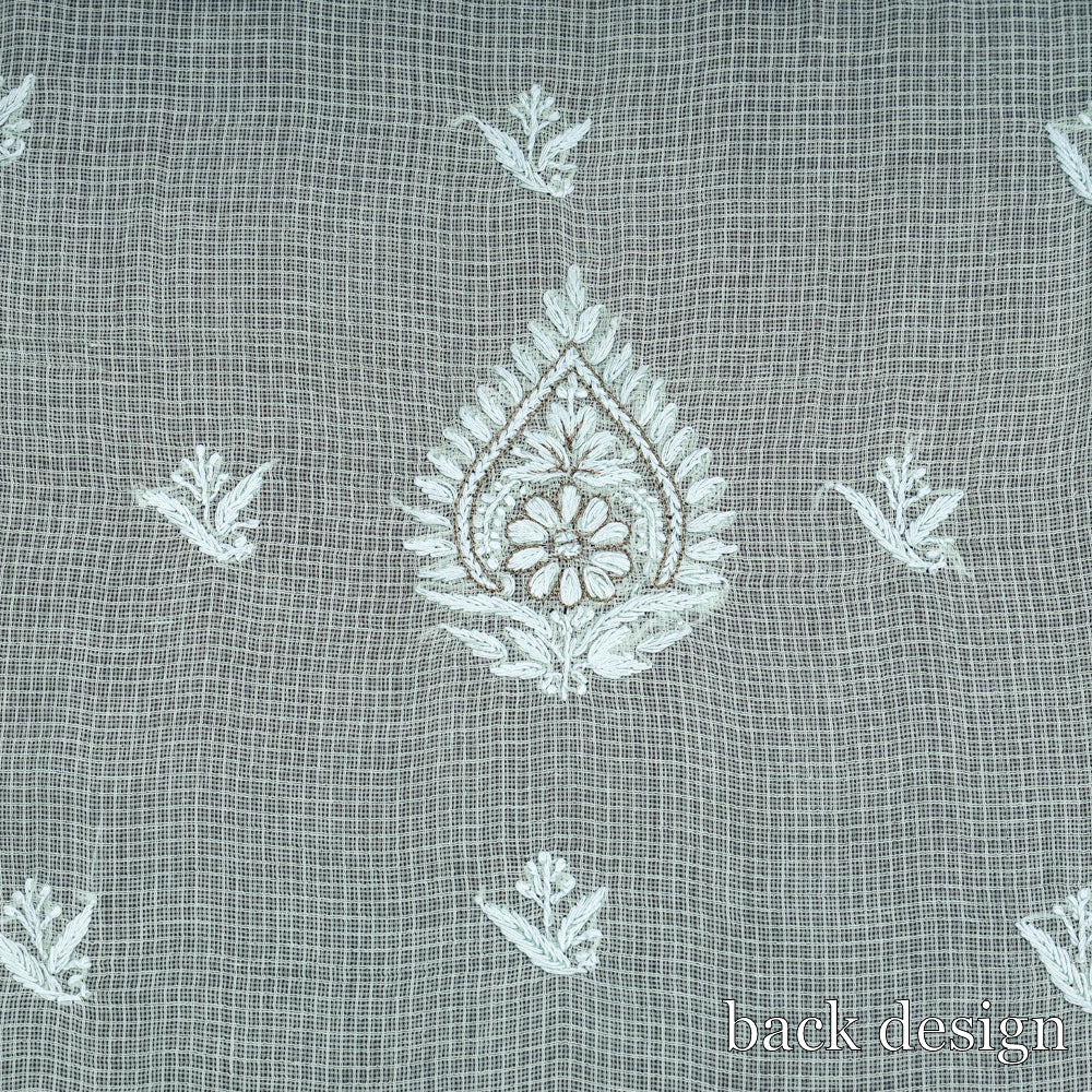 2pc Chikankari Hand Embroidered Beadwork Kota Doria Suit Material Set
