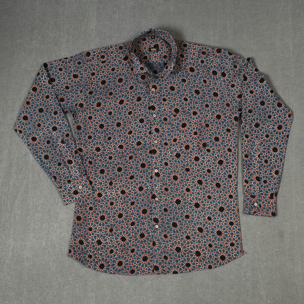 iTokri Casuals - Ajrakh Printed Cotton Men Full Sleeve Shirt
