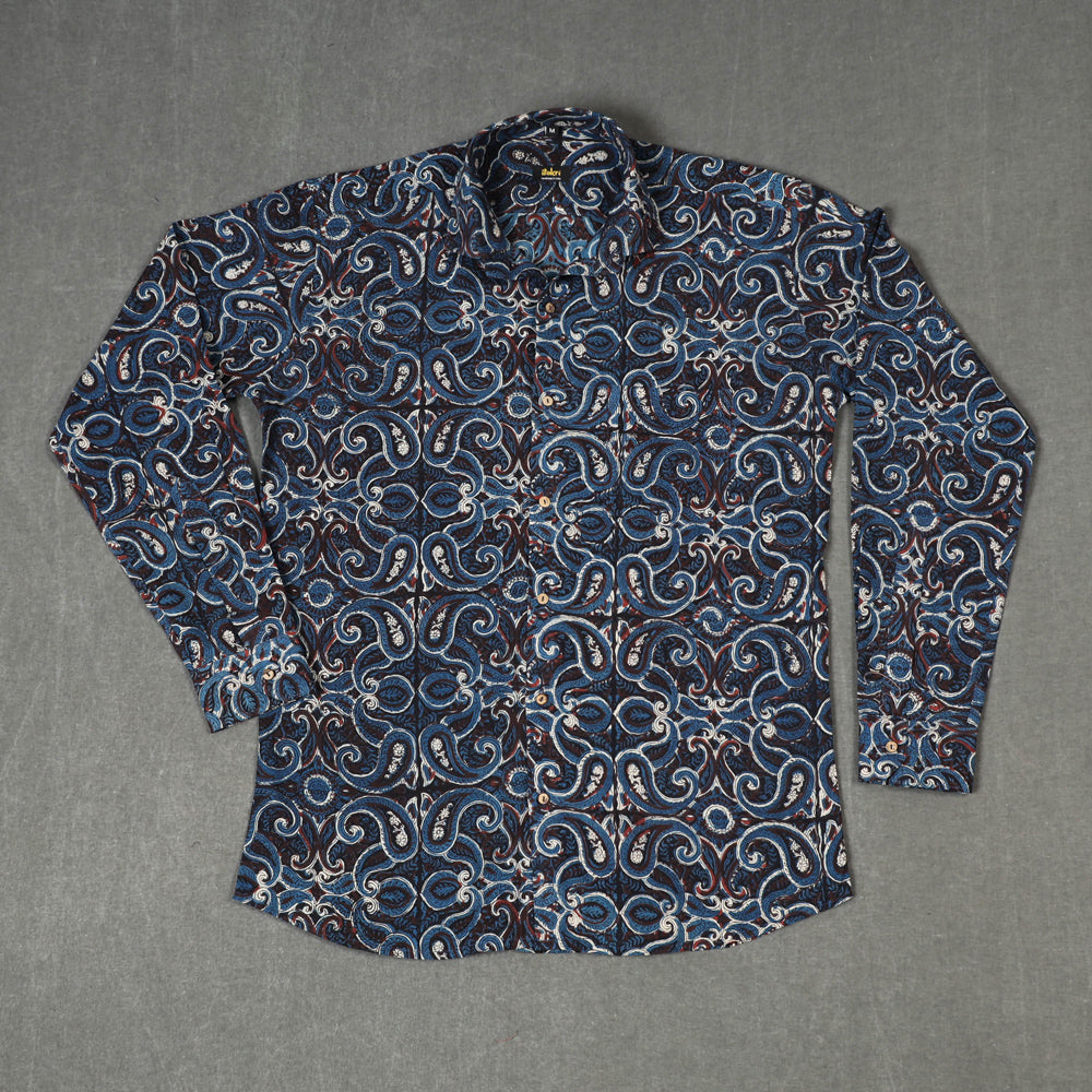 iTokri Casuals - Block Print Cotton Men Full Sleeve Shirt