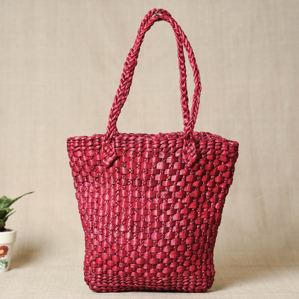 Handmade Organic Water Hyacinth Hand Bag from Assam