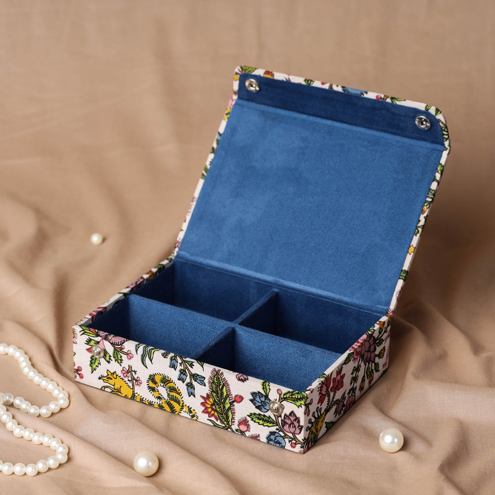 Sukriti Handmade Printed Fabric Jewelry Box (Small)