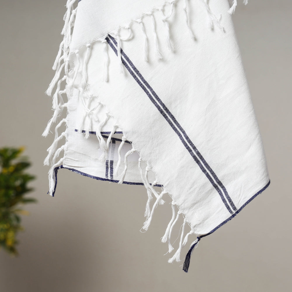 Pure Handwoven Fine Cotton White Kitchen Towel (32 x 20 in)