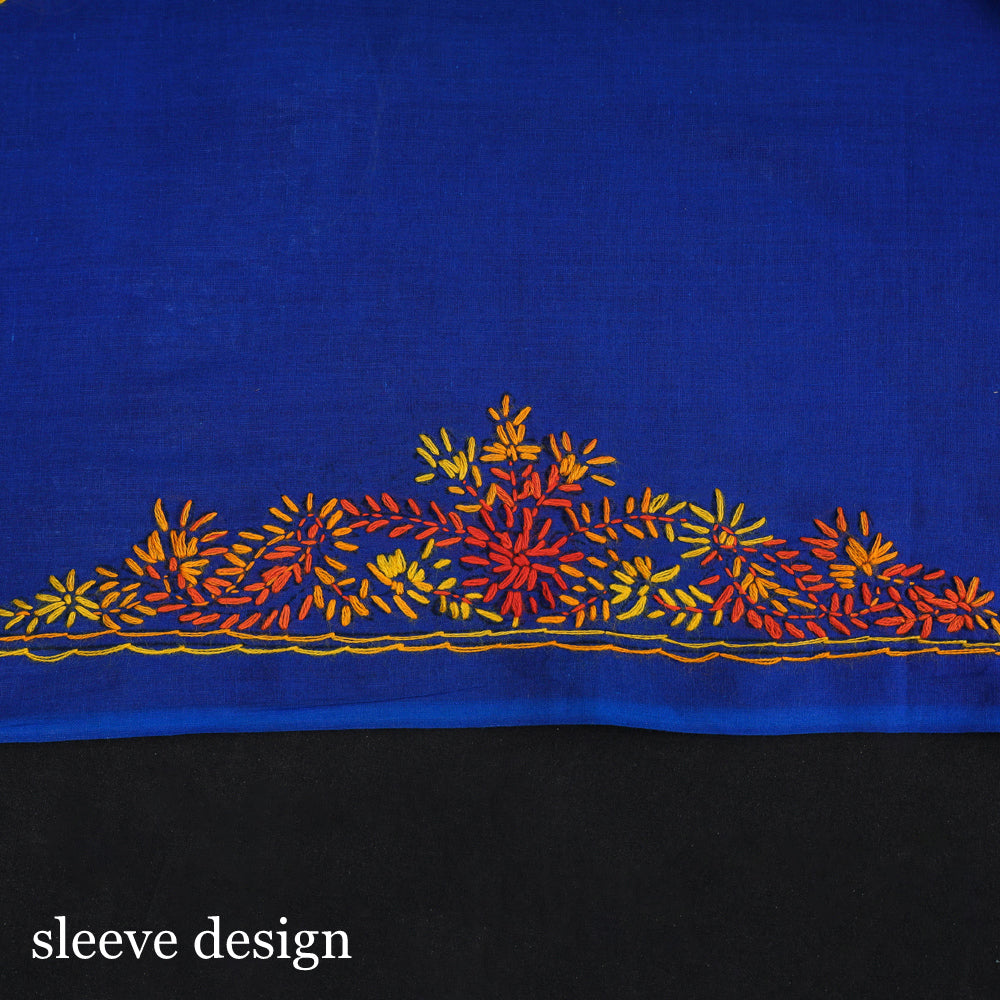 Ranihati Cotton Chapa Work Tagai Phulkari Embroidery Unstitched Kurta Material (2.35 M)